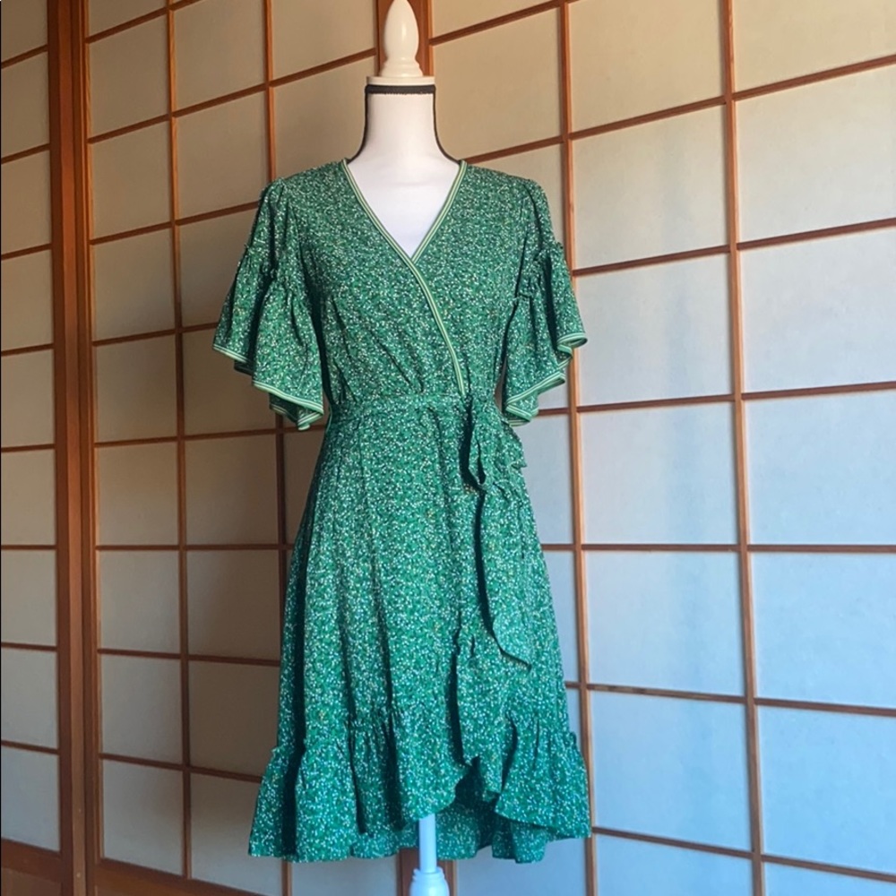 Max Studio Ruffle Wrap Dress